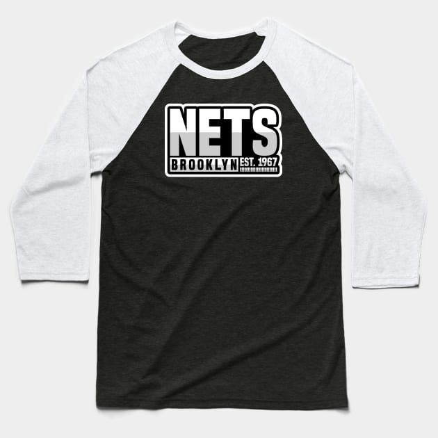 Brooklyn Nets 01 Baseball T-Shirt by yasminkul